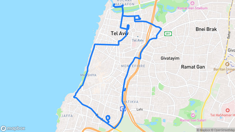 Photo of route Tel Aviv Coastal Loop in Tel Aviv, Tel Aviv, Israel