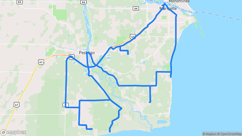 Photo of route Green Bay Peninsula Loop in Marinette, Wisconsin, United States