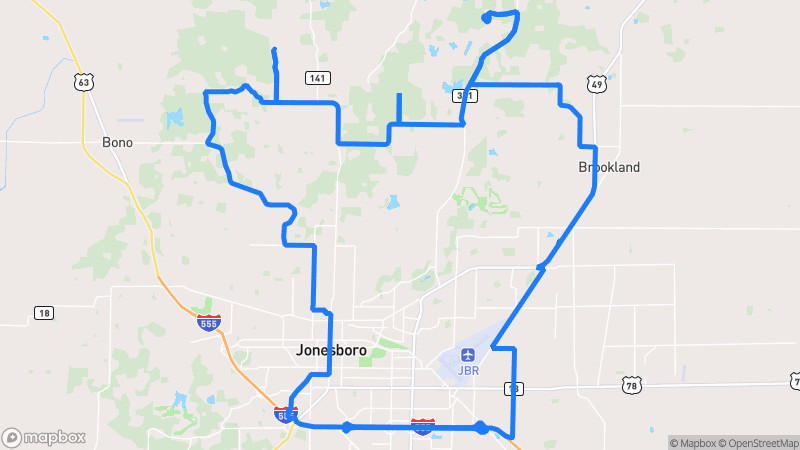 Photo of route Crowley's Ridge Scenic Loop in Jonesboro, Arkansas, United States