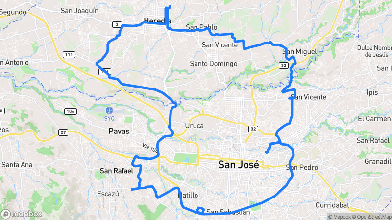 Photo of route Escazú Mountain Loop in Heredia, Heredia Province, Costa Rica