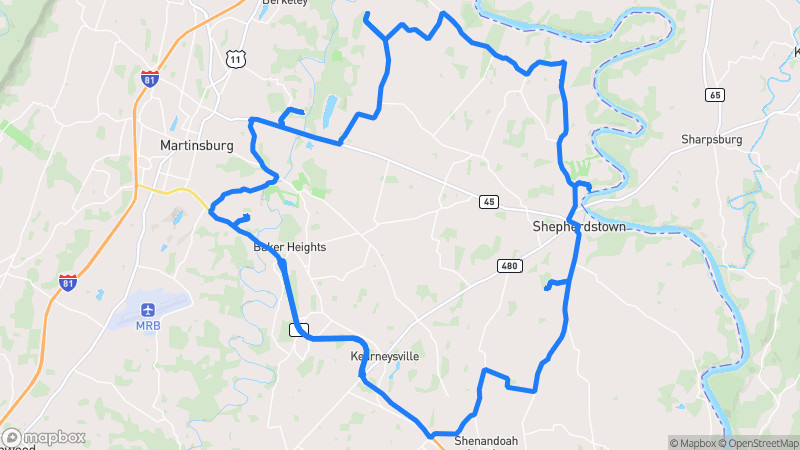 Photo of route Appalachian Overlook Loop in Martinsburg, West Virginia, United States