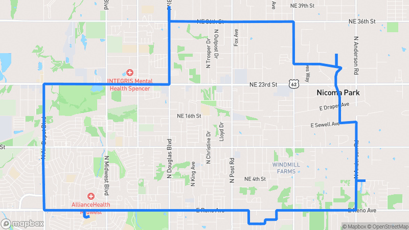 Photo of route Arcadia Lake Scenic Loop in Oklahoma City, Oklahoma, United States