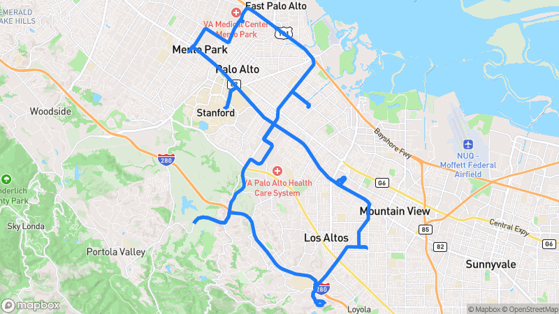 Photo of route Los Altos Hills Scenic Loop in Palo Alto, California, United States