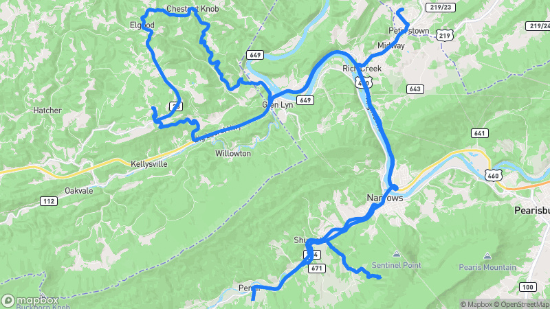 Photo of route Mountain Ridge Scenic Loop in Peterstown, West Virginia, United States