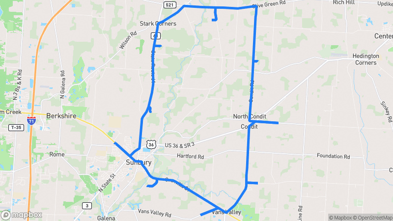 Photo of route Westerville Scenic Loop in Sunbury, Ohio, United States