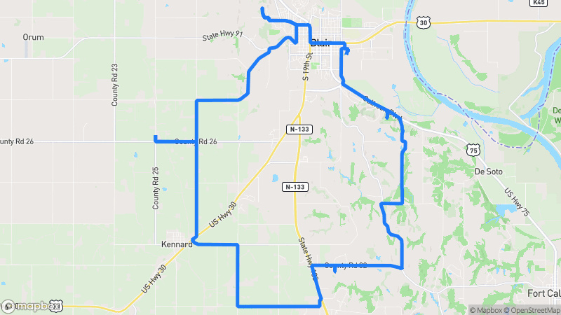 Photo of route Blair River Valley Loop in Blair, Nebraska, United States