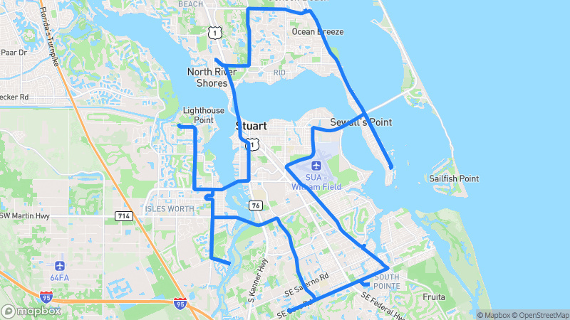 Photo of route Tropical Treasure Coast Loop in Stuart, Florida, United States