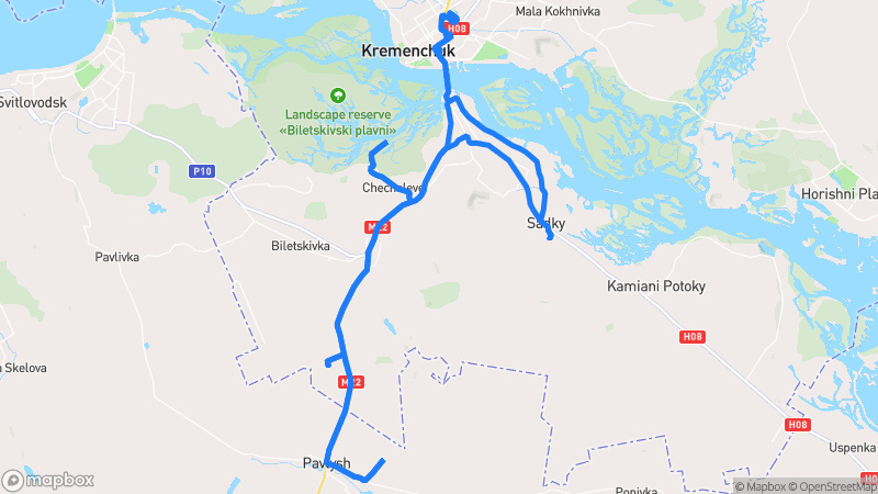 Photo of route Kremenchuk Reservoir Scenic Loop in Kremenchug, Poltava Oblast, Ukraine