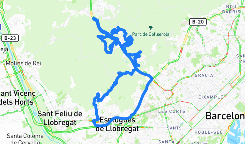 Photo of route Collserola Mountain Loop in Sant Just Desvern, Catalonia, Spain