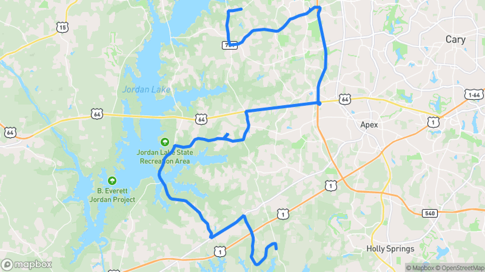 Photo of route New Hill to Apex Country Roads in Cary, North Carolina, United States
