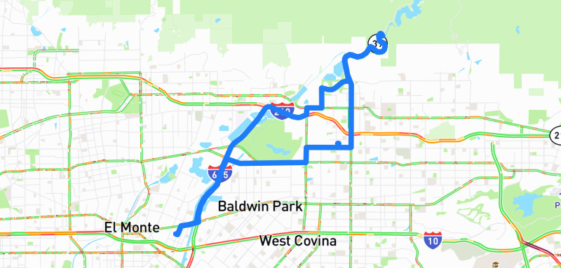 Photo of route San Gabriel Mountain Foothills Loop in El Monte, California, United States