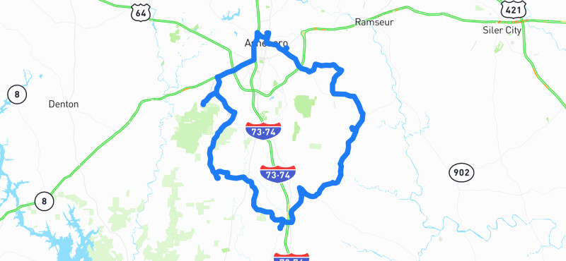 Photo of route Uwharrie Mountain Loop in Asheboro, North Carolina, United States