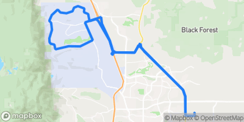 Photo of route Colorado Springs Mountain Loop in Colorado Springs, Colorado, United States