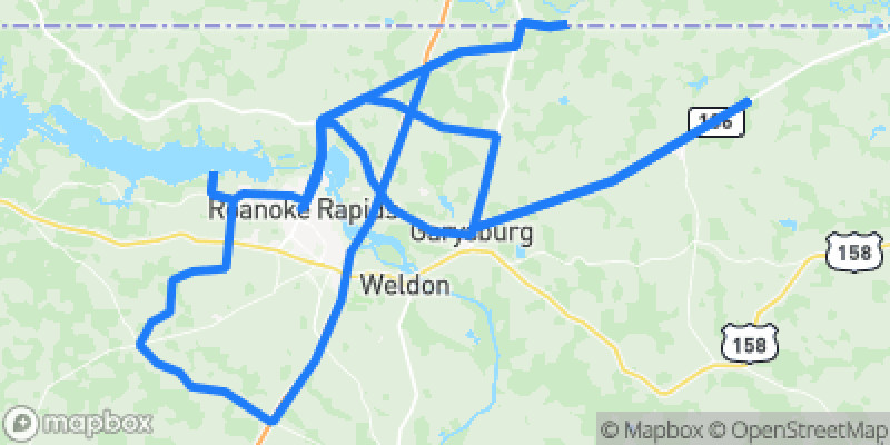 Photo of route Roanoke Rapids Countryside Loop in Roanoke Rapids, North Carolina, United States