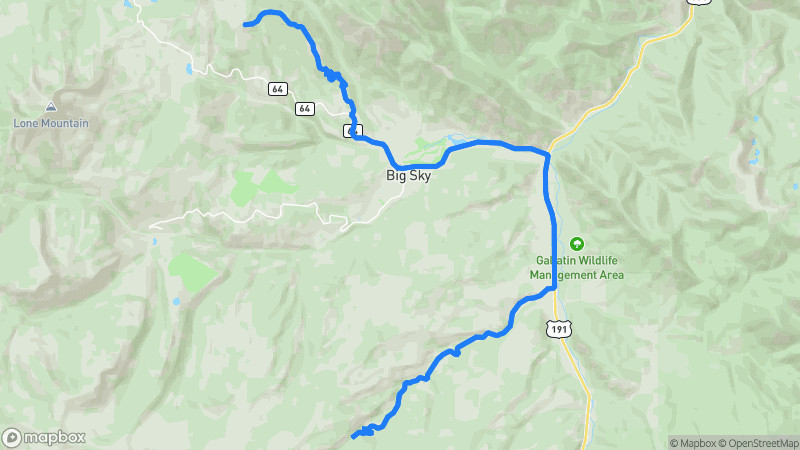 Photo of route Big Sky Mountain Loop in Big Sky, Montana, United States