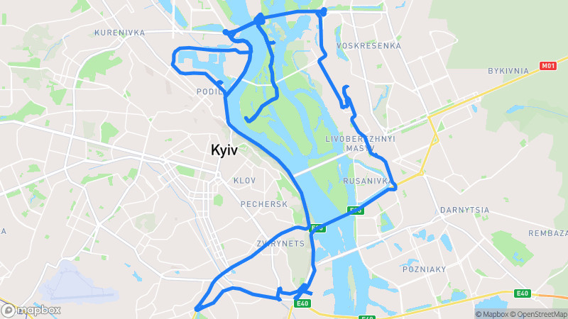 Photo of route Kyiv Panorama Loop in Kyiv, Kyiv City, Ukraine