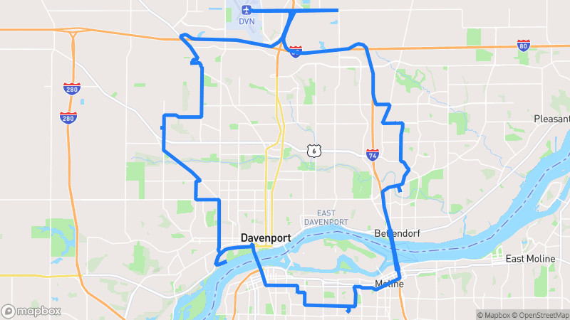 Photo of route Mississippi River Bluffs Scenic Loop in Moline, Illinois, United States