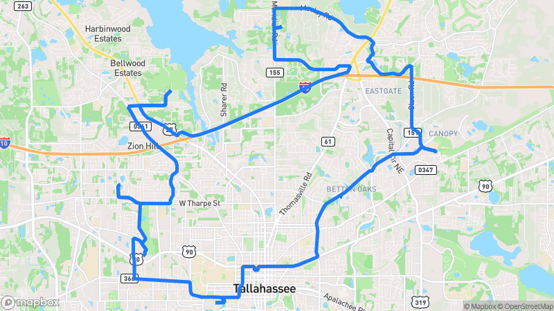 Photo of route Tallahassee Canopy Corridor Loop in Tallahassee, Florida, United States