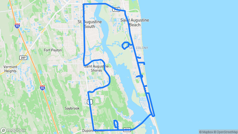 Photo of route St. Augustine Coastal Loop in Saint Augustine, Florida, United States
