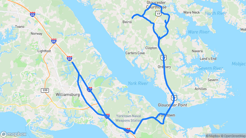 Photo of route Historic Colonial Parkway Loop in Gloucester, Virginia, United States