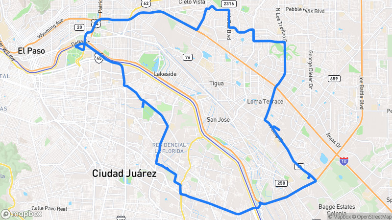 Photo of route El Paso Desert Mountain Loop in El Paso, Texas, United States