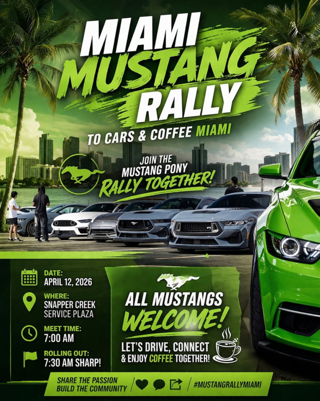 Road Rally Miami Miami Mustang Rally MIA | Garage App Events